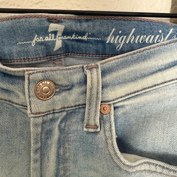 7 For All Mankind Jeans High Waist Ankle Cropped - Picture 2 of 5